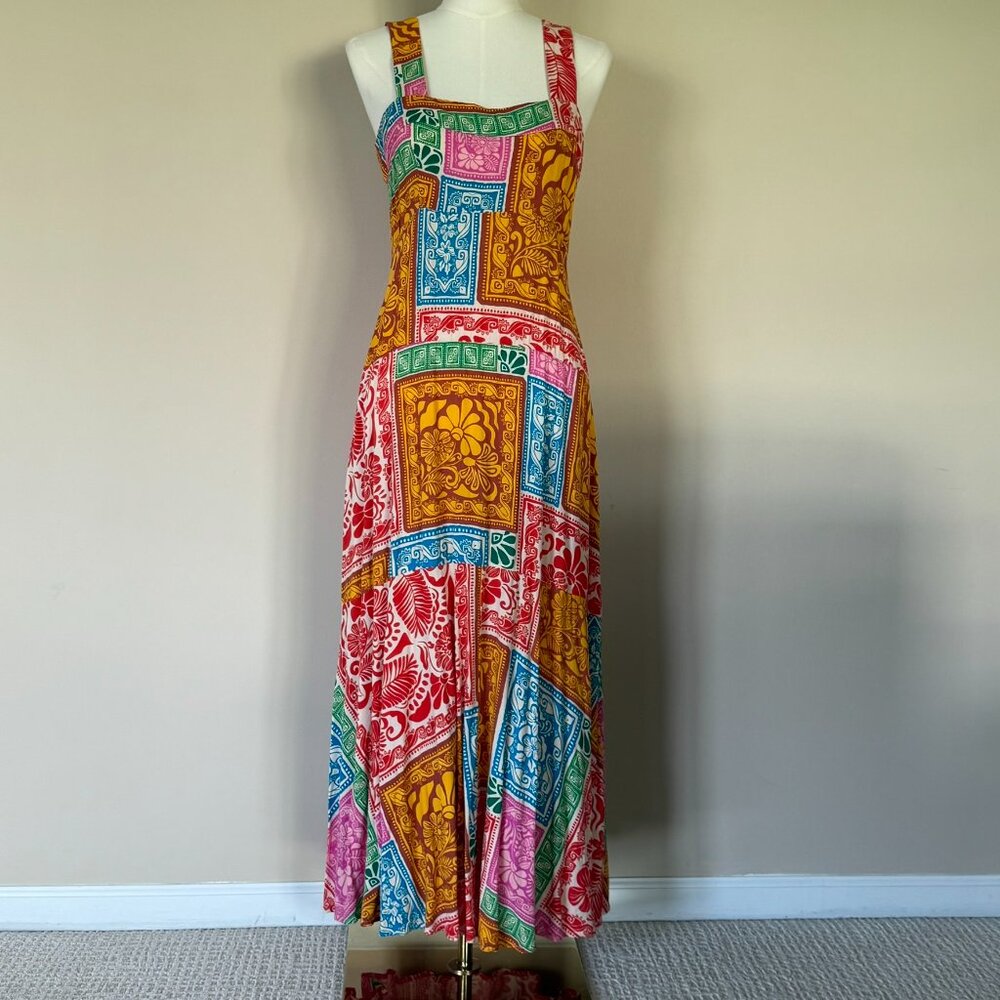 MSK | Multi-Print Long Sundress Sz M - Picture 2 of 8